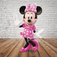 Vestido Rosa Vestido Minnie Original Disney Vestido Minnie: Manga Bufante Tule Glitter E Po Produto Original
