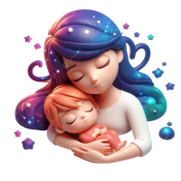 3d Cartoon Mother And Baby Sleeping Mother Clipart Cartoon Clipart 3d Clipart PNG Transparent Image and Clipart for Free Download