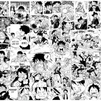 Gear 5 Luffy Unleashed: Ultra HD One Piece Manga Collage Wallpaper by Eiichiro Oda