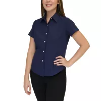 Uniformes Blusas Tipo Camisa Para Dama Blusas Camisa Manga Corta Azul Dama Manga Corta Blusa Ejecutiva