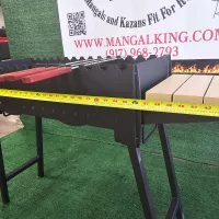 Andijan Collection Mangal for kabob Heavy quality 3mm Thick with 2 she