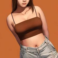 Beautiful Sexy Cartoon Girl Digital by Mounir Khalfouf