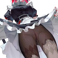 iumu zenless zone zero ellen joe maid nopan pantyhose pee pussy see through skirt lift tail uncensored