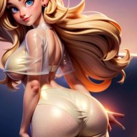 blonde hair Rear View 3D Cartoon AI Porn at Javhd
